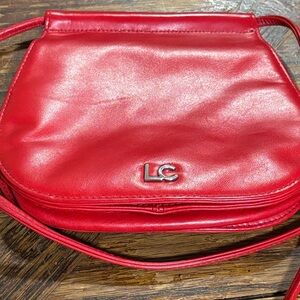 Liz Claiborne Leather Co. Red Crossbody Bag